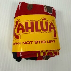 Kahlua Liqueur Coffee Bean Martini Red Black Adult Unisex Socks